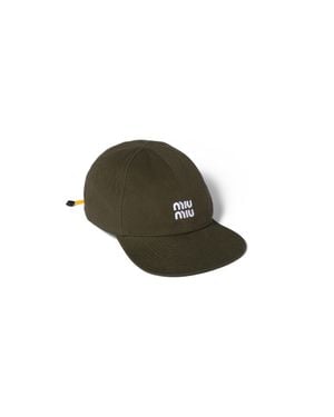 Miu Miu Denim Baseball Cap - Green