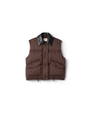Miu Miu Technical Pongé Down Vest - Brown