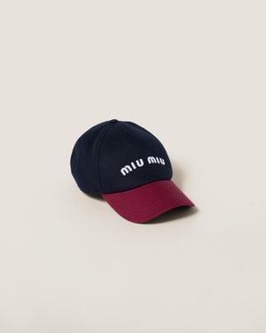 【スポーティーなエレガンス】 MiuMiu Drill baseball cap Drill Bicolore Hat | MIU MIU | elysewalker