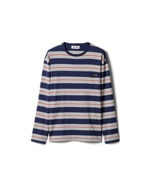 Miu Miu Striped Jersey T-Shirt - Blue