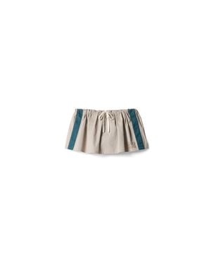 Miu Miu Washed Twill Miniskirt - White