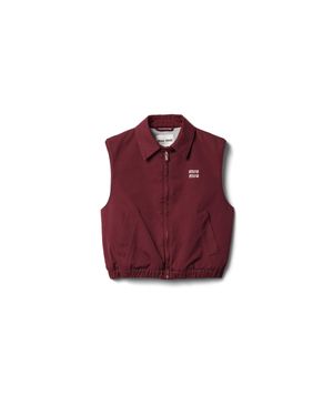 Miu Miu Washed Poplin Vest - Red