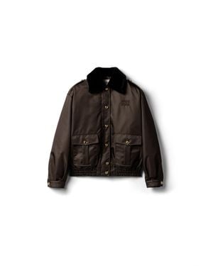 Miu Miu Technical Gazar Blouson Jacket - Black