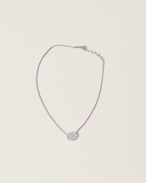 Miu Miu Metal Necklace - Natural