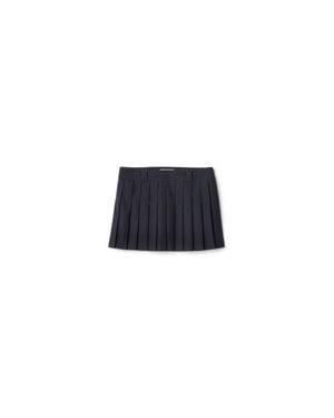 Miu Miu Pleated Batavia Miniskirt - Blue