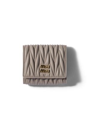 Miu Miu Small Matelassé Nappa Leather Wallet - Multicolor