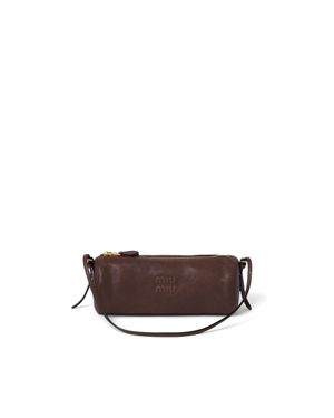 Miu Miu Nappa Leather Pouch - Brown