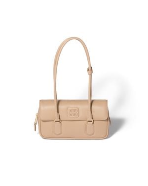 Miu Miu Arcadie Leather Bag - Natural