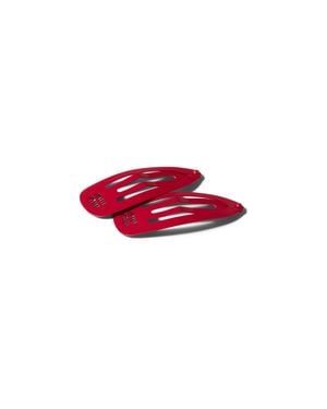 Miu Miu Metal Hair Clips - Red