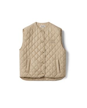 Miu Miu Technical Fabric Vest - Natural