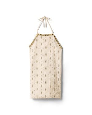 Miu Miu Embellished Canvas Apron - Natural