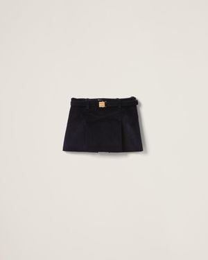 Miu Miu Corduroy Miniskirt - Black