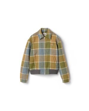 Miu Miu Checked Blouson Jacket - Green