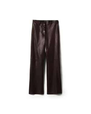 Miu Miu Leather Trousers - Brown