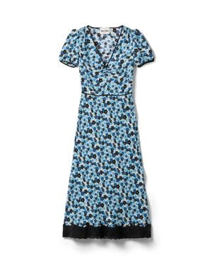 Miu Miu Crêpe De Chine Dress - Blue