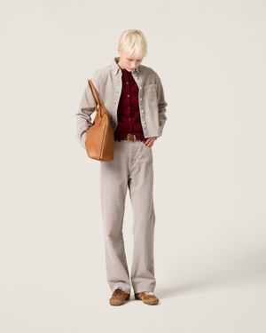 MiuMiu＊Garment-dyed corduroy pants コーデュロイパンツ＊送込 miu-miu-Granite-Gray-Garment-