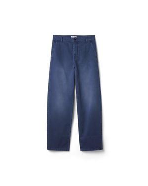 Miu Miu Garment-Dyed Twill Pants - Blue