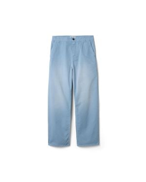 Miu Miu Garment-Dyed Twill Trousers - Blue