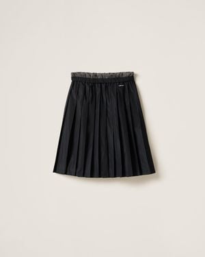 Miu Miu Technical Silk Skirt - Black