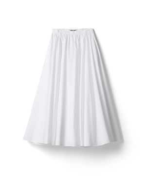 Miu Miu Poplin Maxi-Skirt - White