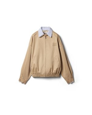 Miu Miu Chino Blouson Jacket - Natural