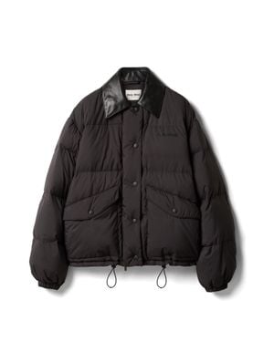Miu Miu Technical Pongé Puffer Jacket - Black