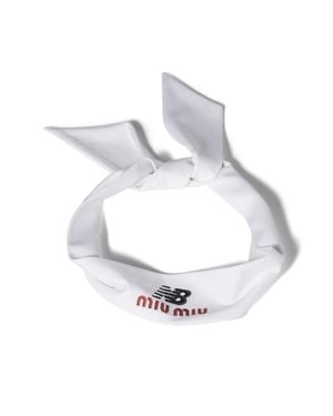 Miu Miu Stretch Jersey Hair Band - White