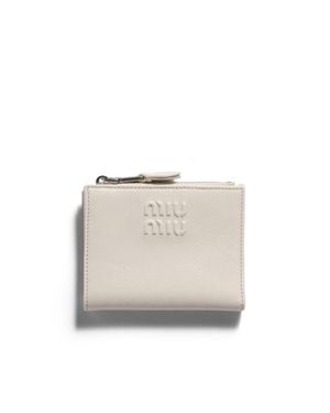 Miu Miu Small Leather Wallet - White