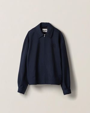 Miu Miu Mohair Blouson Jacket - Blue