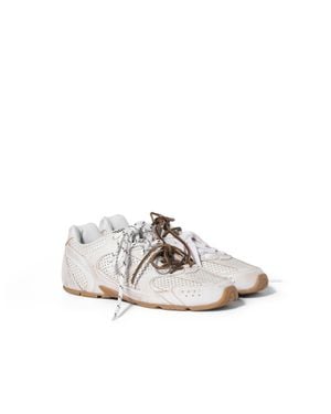 Miu Miu New Balance X 530 Sl Deco' Leather Trainers - White