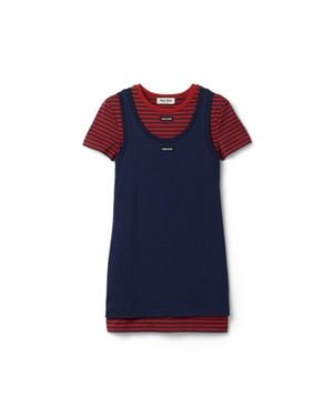 Miu Miu Jersey Dress - Blue