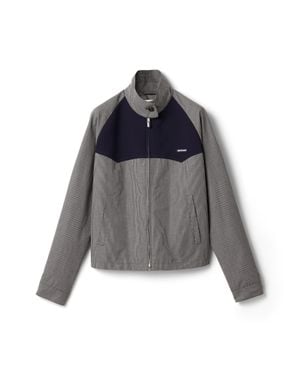 Miu Miu Gingham Check Blouson Jacket - Grey
