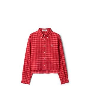 Miu Miu Flannel Shirt - Red