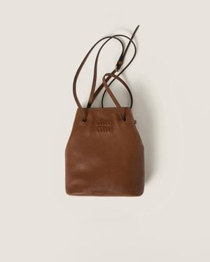 Miu Miu Nappa Leather Mini-Bag - Brown