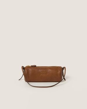 ポーチ MIU MIU LEATHER POUCH 国内発】MIU MIU ナッパレザー ポーチ (MiuMiu/ポーチ
