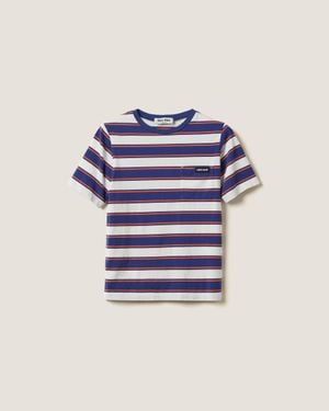 Miu Miu Jersey T-Shirt - Blue