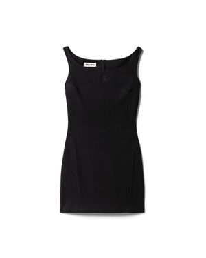 Miu Miu Milano Rib Knit Dress - Black