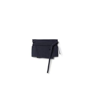 Miu Miu Garment-Dyed Gabardine Miniskirt - Blue