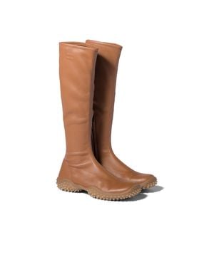 Miu Miu Stretch Nappa Leather Boots - Brown