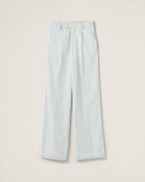 Miu Miu Chambray Denim Jeans - White