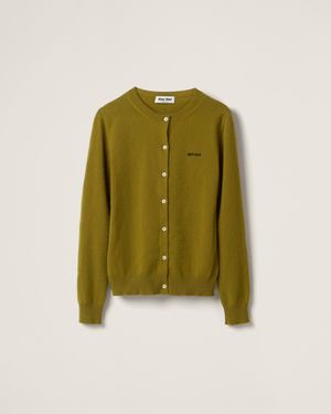 Miu Miu Cashmere Knit Cardigan - Green