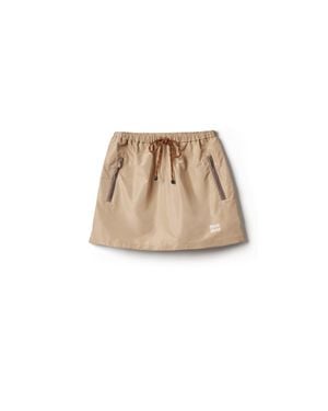 Miu Miu Technical Fabric Miniskirt - Natural