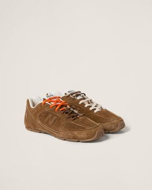 Miu Miu New Balance X Miu Miu 530 Sl Suede Sneakers - Brown