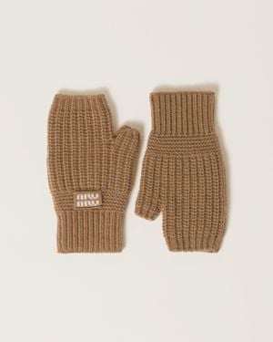 MIU MIU ウール手袋 Mサイズ ホワイト MIU MIU ウール手袋 Mサイズ ホワイト MIU MIU ウール手袋 M