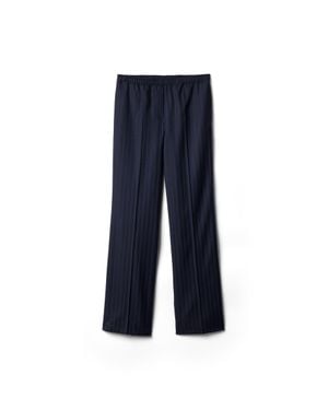 Miu Miu Pinstriped Wool Pants - Blue