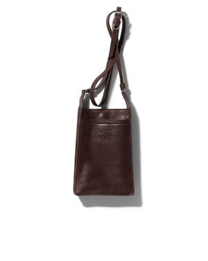 Miu Miu Nappa Leather Pouch - Brown