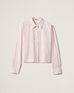 Miu Miu Poplin Shirt - Pink