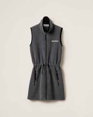 Miu Miu Fleece Dress - Black