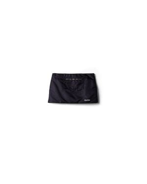 Miu Miu Technical Gazar And Fleece Skirt - Black