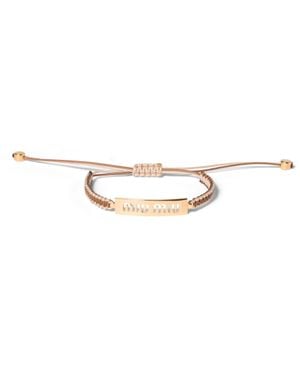Miu Miu Cotton And Metal Bracelet - Metallic